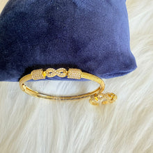 Load image into Gallery viewer, Sets - 2 pieces bracelet and ring free size zircon infinity
