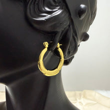 Load image into Gallery viewer, Stainless steel- Earrings gold irregular hoop
