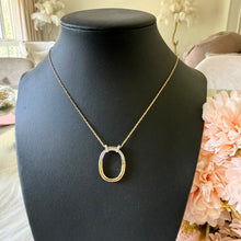 Load image into Gallery viewer, Necklace - Stainless steel gold halo zircon shape
