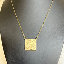 Load image into Gallery viewer, Necklace - Stainless steel chain with gold square ma sha2 allah

