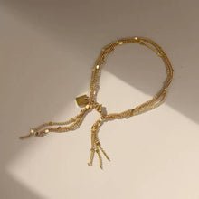 Load image into Gallery viewer, Bracelet - Stainless steel simple chain bracelet with shiny dots
