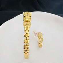 Load image into Gallery viewer, Sets - 2 pieces bracelet and ring size 7/8/9 snake zircon stones
