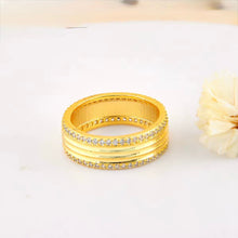 Load image into Gallery viewer, Ring size 6/7/8/9 - Gold simple zircon circles
