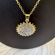 Load image into Gallery viewer, Necklace - Gold chain sun shape silver kol a3oz b rab elfalak
