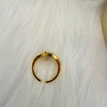 Load image into Gallery viewer, Ring - Gold free size zircon connected shape
