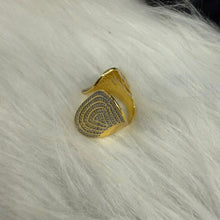 Load image into Gallery viewer, Ring - Gold free size zircon ring twisted
