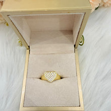 Load image into Gallery viewer, Ring - Gold free size zircon heart shape
