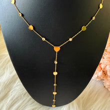 Load image into Gallery viewer, Necklace - Stainless steel gold hearts with small circles
