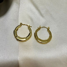 Load image into Gallery viewer, Stainless steel- Earrings gold irregular hoop
