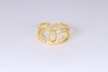 Load image into Gallery viewer, Ring - ring free size zircon stones
