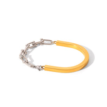 Load image into Gallery viewer, Necklace - Stainless steel gold bangle silver chains

