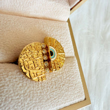 Load image into Gallery viewer, Ring size 7/8/9 - Gold f allah 5ayr 7afez
