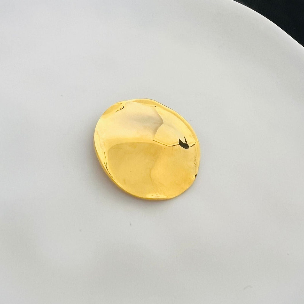 Brooch - Stainless steel gold circle
