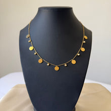 Load image into Gallery viewer, Necklace - Stainless steel gold necklace circles with stones
