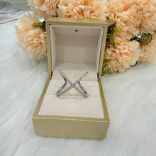 Load image into Gallery viewer, Ring - Silver free size zircon twisted shape
