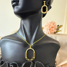 Load image into Gallery viewer, Sets - Stainless steel 2 pieces necklace and earrings zircon circle
