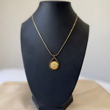 Load image into Gallery viewer, Necklace - Stainless steel gold necklace oval shape with coin
