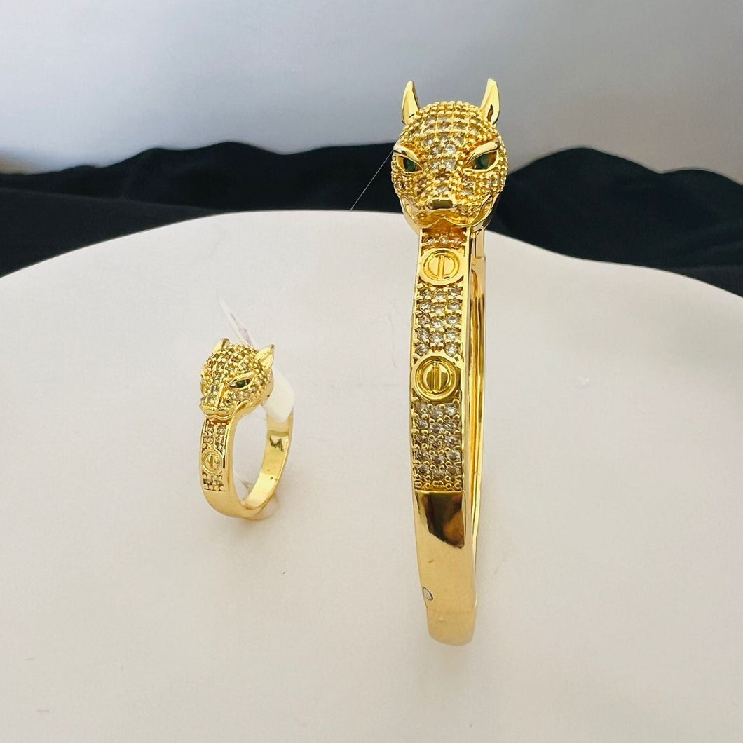 Sets - 2 pieces bracelet and ring size 7/8/9 trend zircon stones