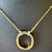 Load image into Gallery viewer, Necklace - Stainless steel gold halo zircon shape
