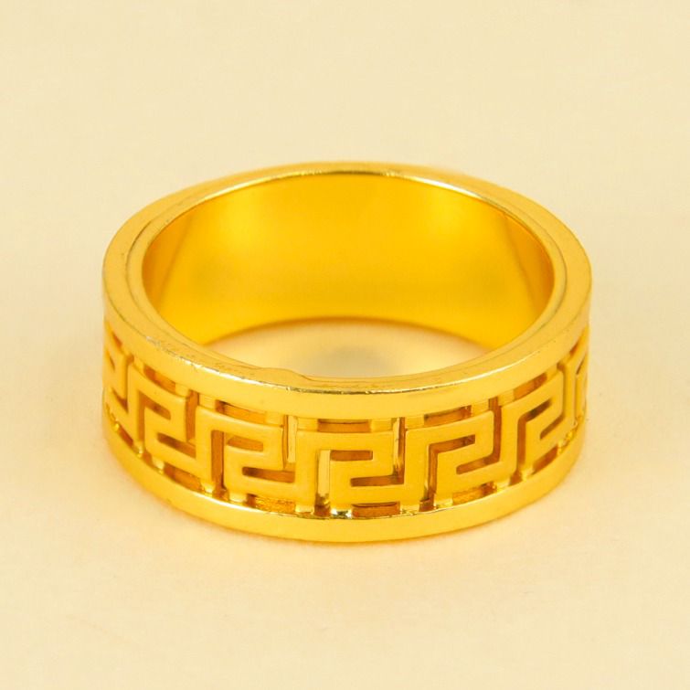 Ring size 6/7/8/9 - Gold ring small zigzag