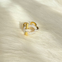 Load image into Gallery viewer, Ring - Gold ring free size with big zircon shape
