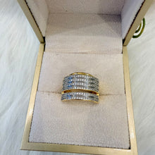 Load image into Gallery viewer, Ring - Gold free size zircon rows shape
