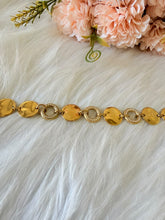 Load image into Gallery viewer, Bracelet - Gold circles chain bracelet with stone circle
