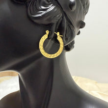 Load image into Gallery viewer, Stainless steel- Earrings gold zigzag circle
