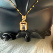 Load image into Gallery viewer, Sets - 3 pieces necklace,earrings and ring gold zircon stone
