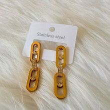 Load image into Gallery viewer, Earring - Stainless steel long connected chains
