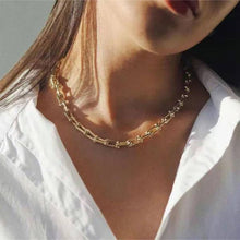 Load image into Gallery viewer, Necklace - Stainless steel gold trendy chain
