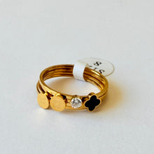 Load image into Gallery viewer, Ring size 6/7/8/9 - Gold-plated 4 thin different rings
