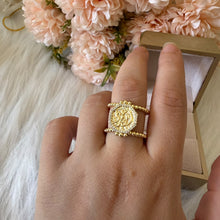 Load image into Gallery viewer, Ring - Gold free size zircon 2nta 3omry
