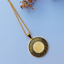 Load image into Gallery viewer, Necklace - Gold chain ayat elkorsy black zigzag
