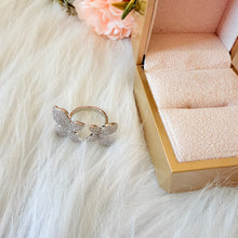 Load image into Gallery viewer, Ring - Silver free size zircon flower
