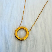 Load image into Gallery viewer, Necklace - Stainless steel gold ring with drawers
