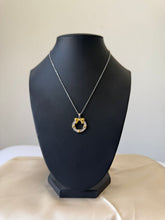 Load image into Gallery viewer, Necklace - Stainless steel gold bow in zircon circle
