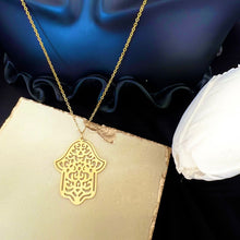 Load image into Gallery viewer, Necklace - Stainless steel big palm shape
