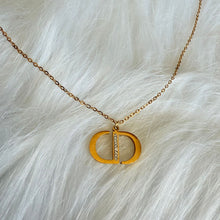 Load image into Gallery viewer, Necklace - Stainless steel simple chain with double D letter
