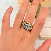 Load image into Gallery viewer, Ring - Gold free size zircon rings shape

