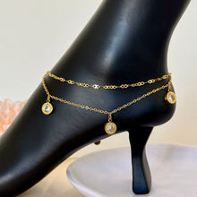 Load image into Gallery viewer, Anklet - stainless steel circle stones
