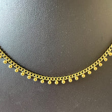 Load image into Gallery viewer, Necklace - Stainless steel gold simple chain with small balls
