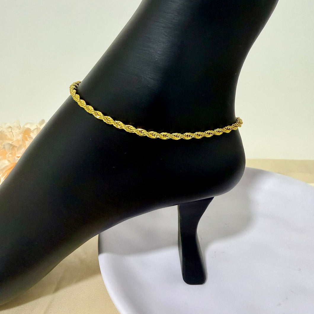 Anklet - stainless steel gold chain