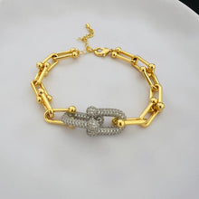 Load image into Gallery viewer, Bracelet - Gold trend zircon chains
