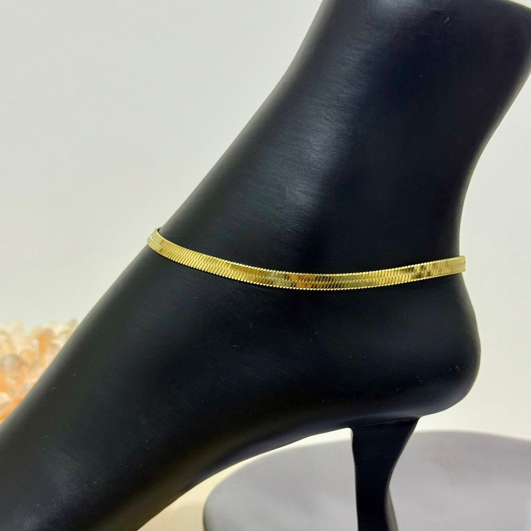 Anklet - stainless steel snake skin