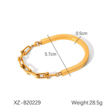 Load image into Gallery viewer, Necklace - Stainless steel gold bangle gold chains

