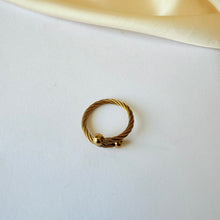 Load image into Gallery viewer, Ring - Gold-plated ring free size twisted nail

