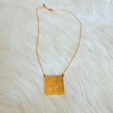 Load image into Gallery viewer, Necklace - Stainless steel chain with gold square ma sha2 allah
