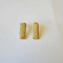 Load image into Gallery viewer, Earrings - simple rectangle zircon shape
