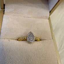 Load image into Gallery viewer, Ring - Gold free size zircon pear shape
